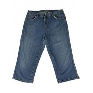 Lauren Jeans Co. Cropped Denim Jeans - Classic Blue